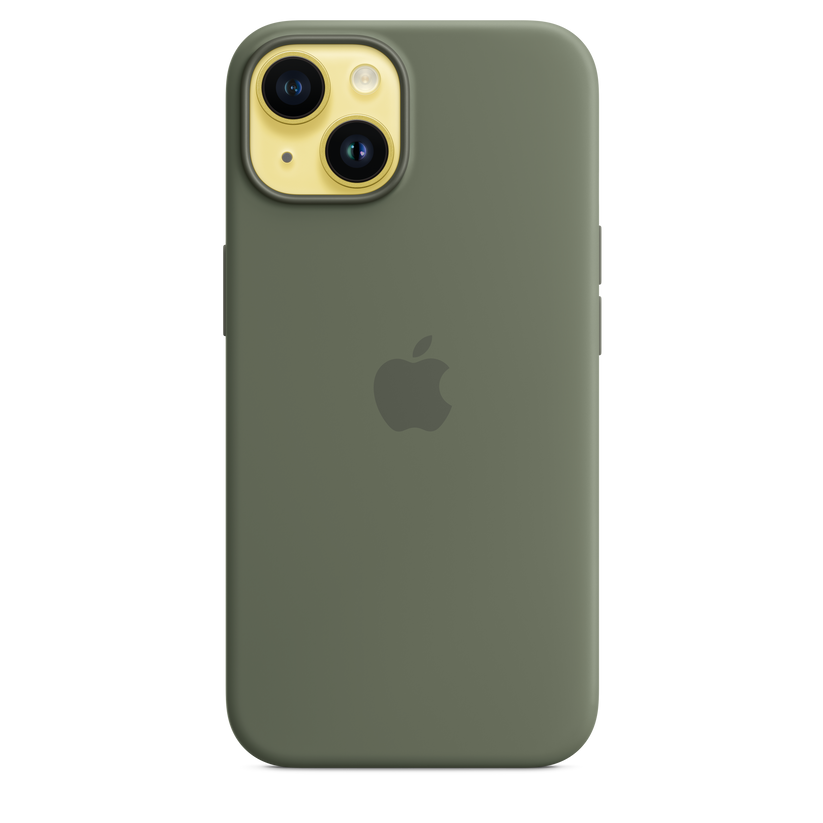 Compatible With IPhone 14 Case 6.1, Slim Liquid Silicone 3 Layers Full Phone Covered Soft Gel Rubber Case Protective Phone Cover 6.1 Inch-Clover Green