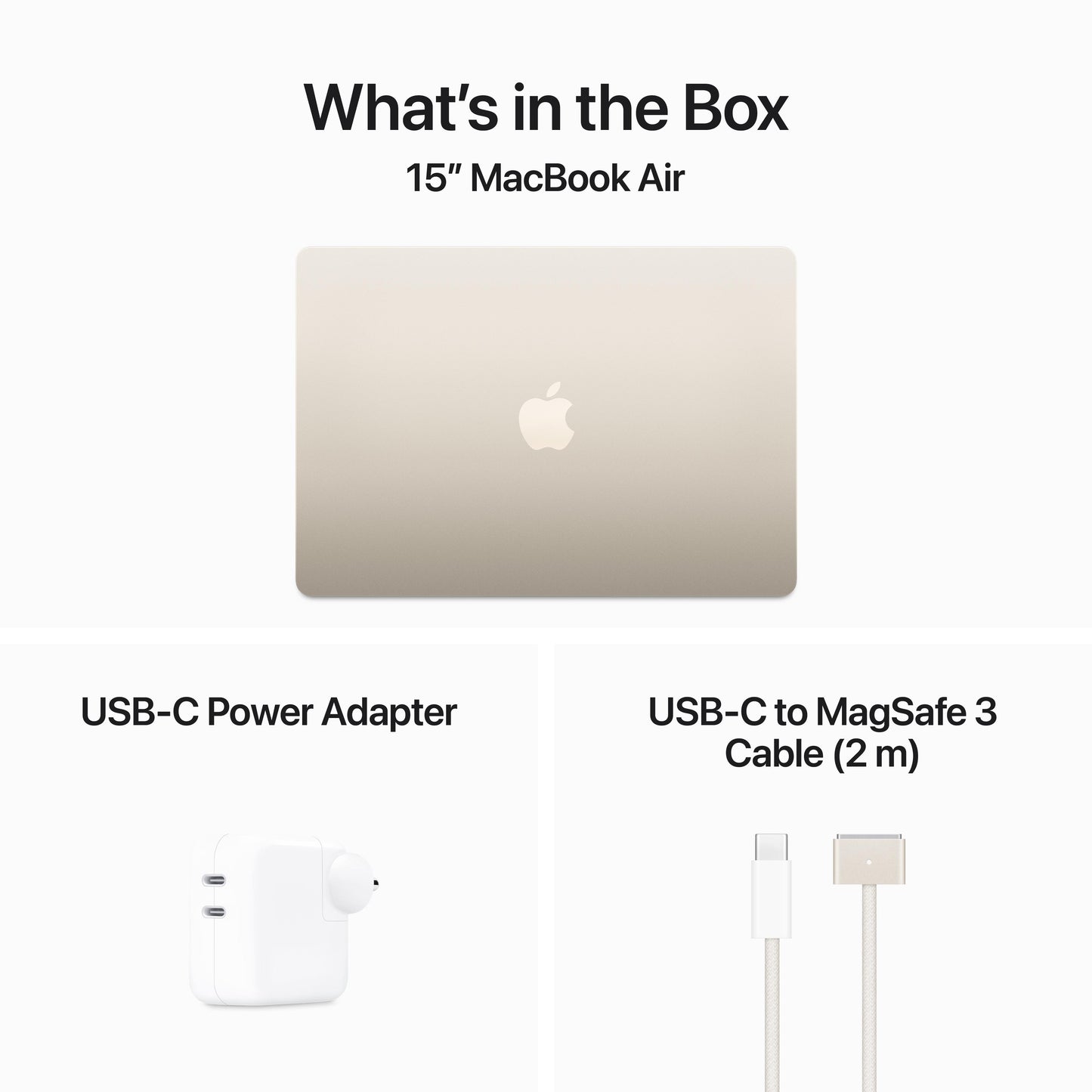 15-inch MacBook Air: Apple M3 chip with 8?core CPU and 10?core GPU, 512GB SSD - Starlight