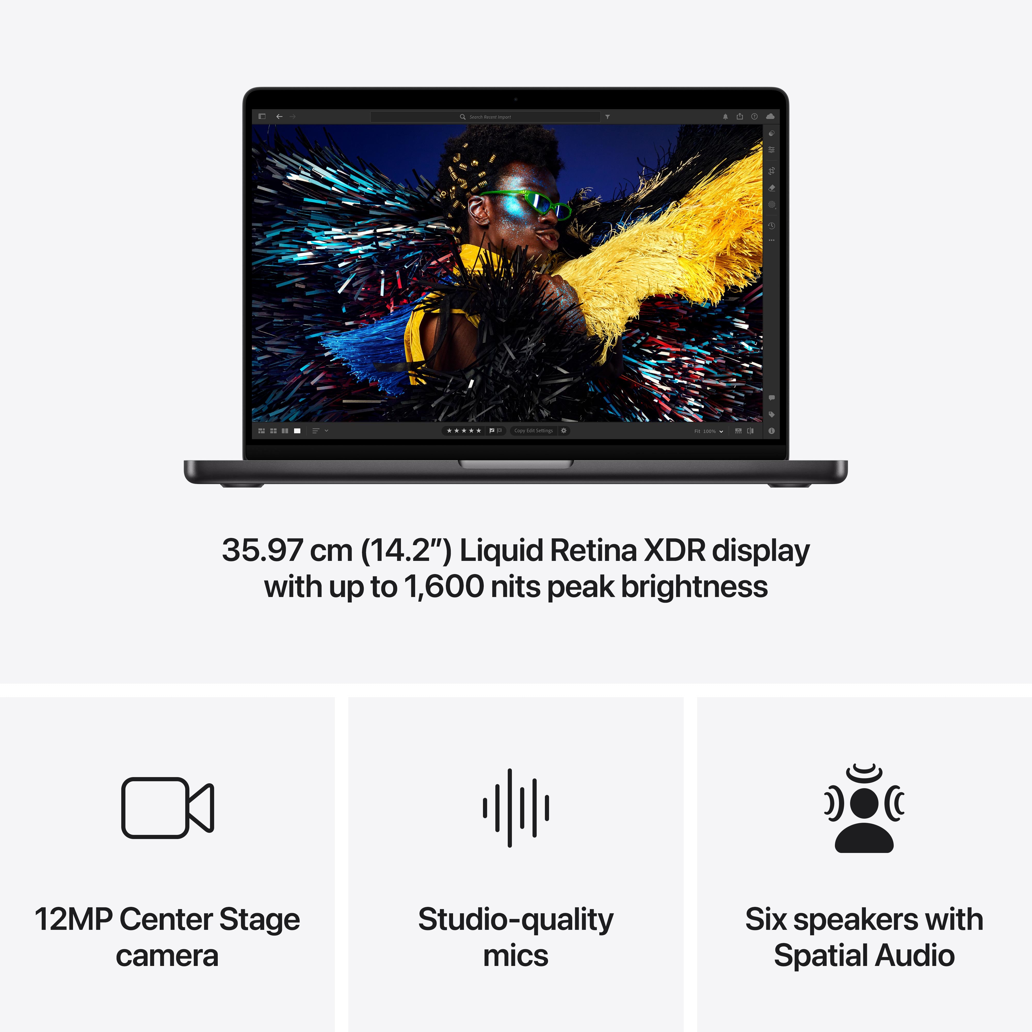 14-inch MacBook Pro: Apple M4 Pro chip with 12-core CPU and 16-core GP