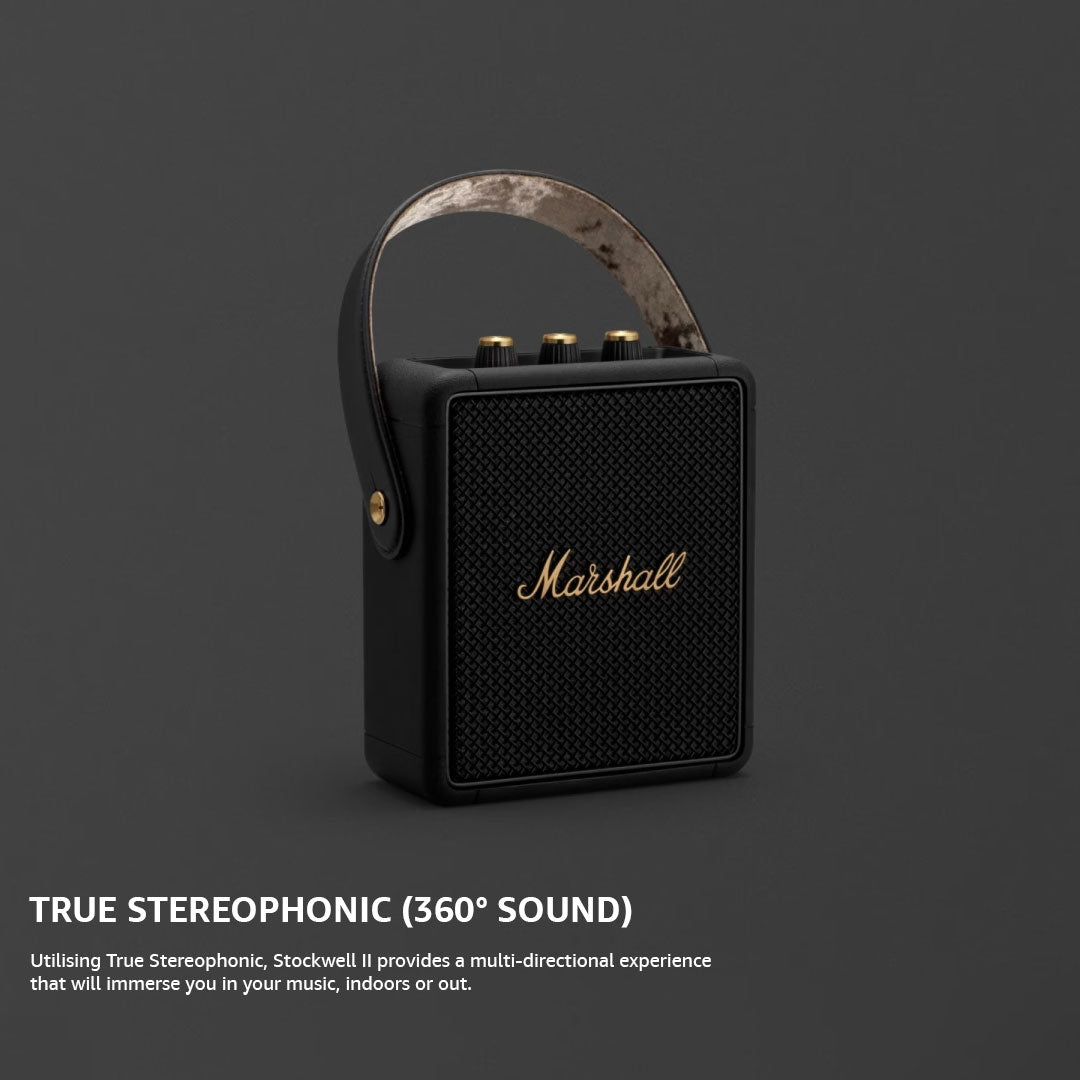 MARSHALL STOCKWELL II portable BT speaker Black & Brass