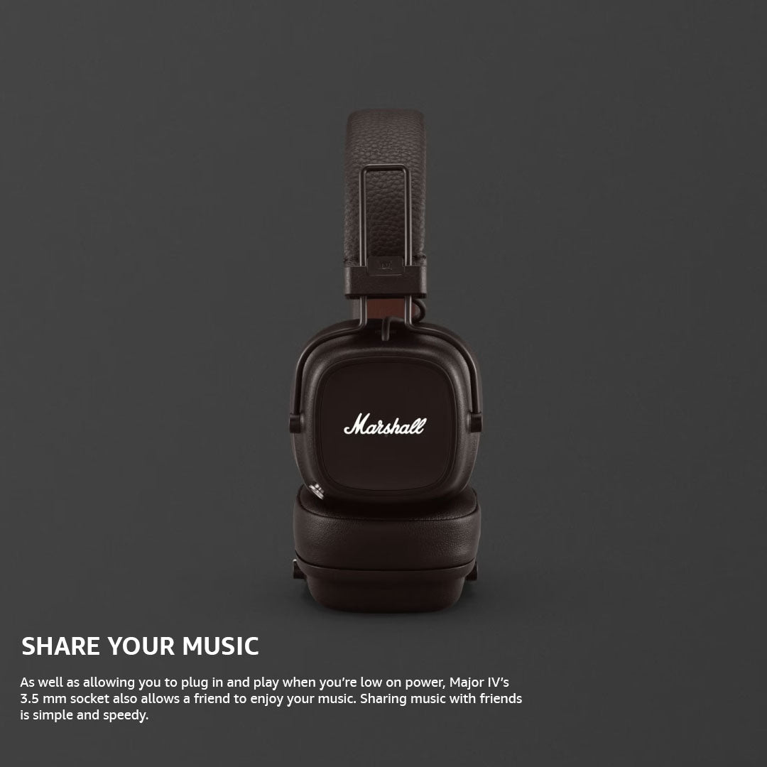 MARSHALL MAJOR IV BT HEADPHONES Browm