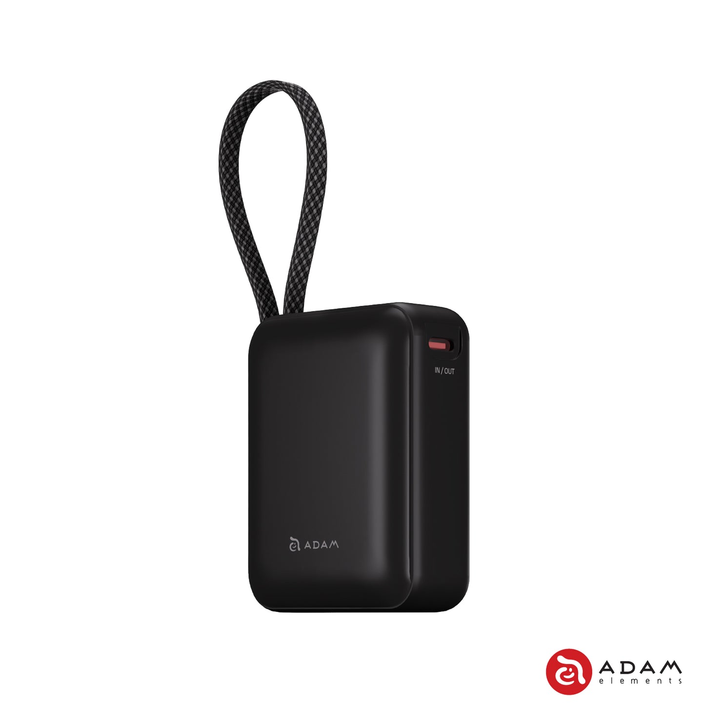 VIONTA Q - Ultra-Compact Power Bank with Built-in Cable - Black