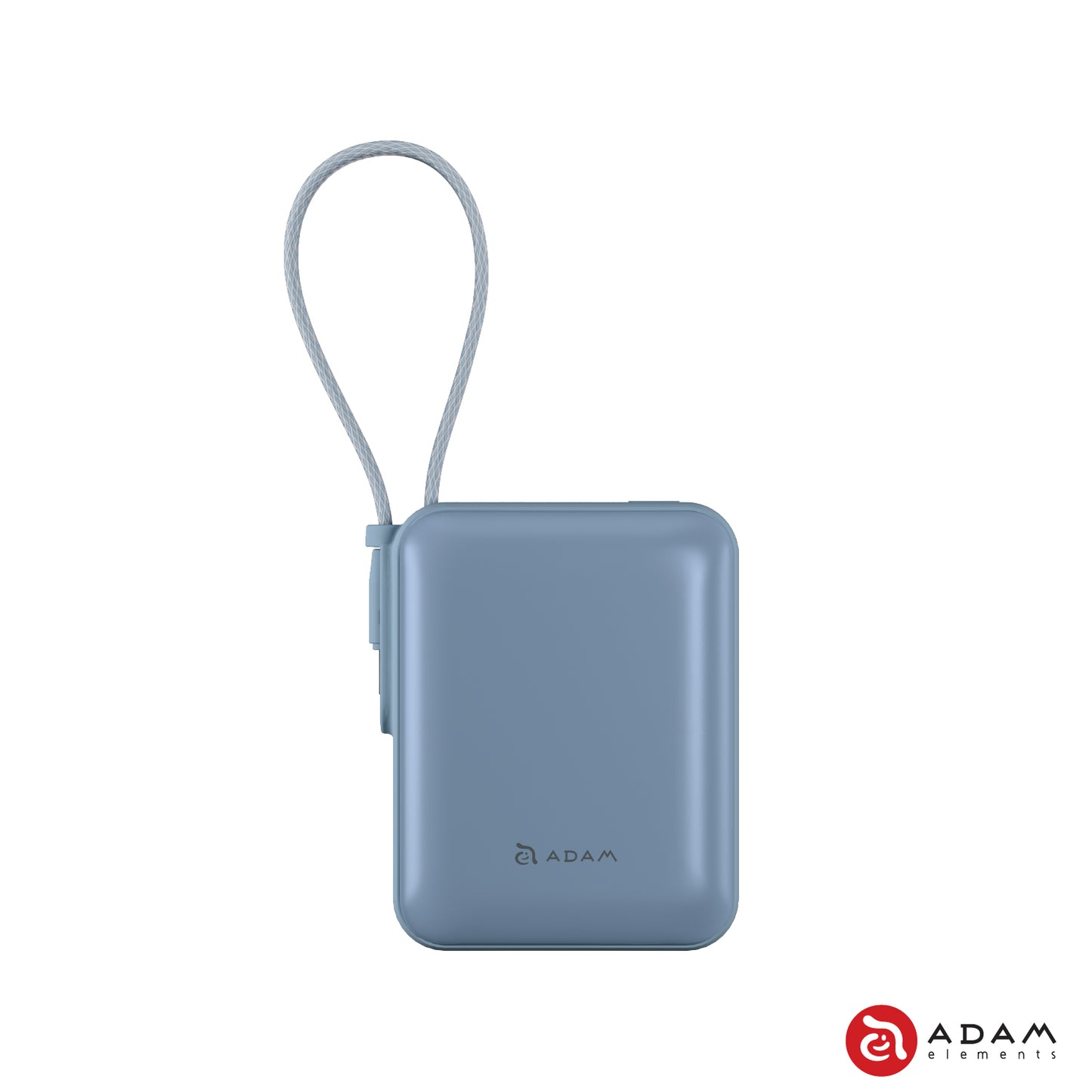 VIONTA Q - Ultra-Compact Power Bank with Built-in Cable - Blue