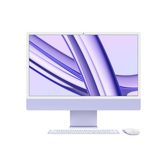 24-inch iMac with Retina 4.5K display: Apple M3 chip with 8?core CPU and 10?core GPU, 512GB SSD - Purple