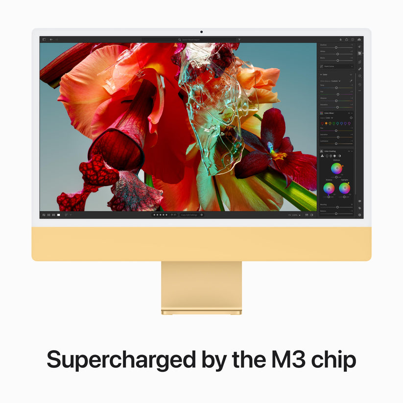 24-inch iMac with Retina 4.5K display: Apple M3 chip with 8?core CPU and 10?core GPU, 512GB SSD - Yellow