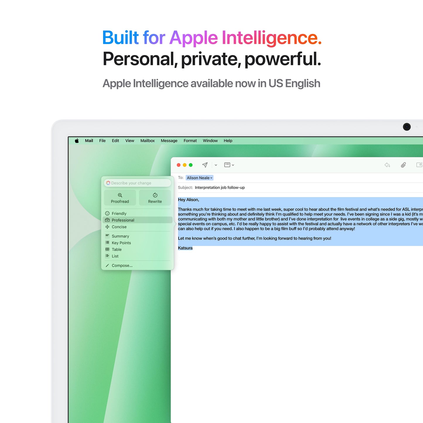 24-inch iMac with Retina 4.5K display: Apple M4 chip with 8-core CPU and 8-core GPU, 256GB SSD - Green