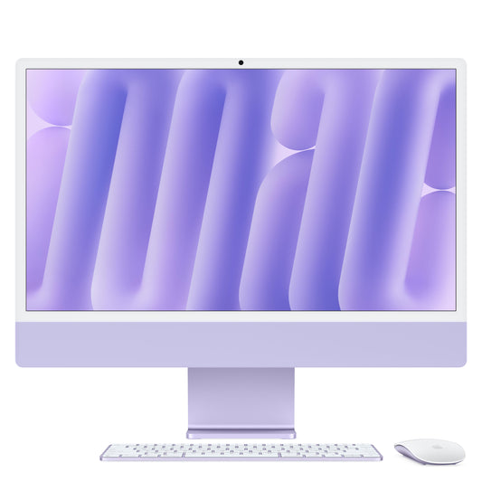 24-inch iMac with Retina 4.5K display: Apple M4 chip with 8-core CPU and 8-core GPU, 256GB SSD - Purple