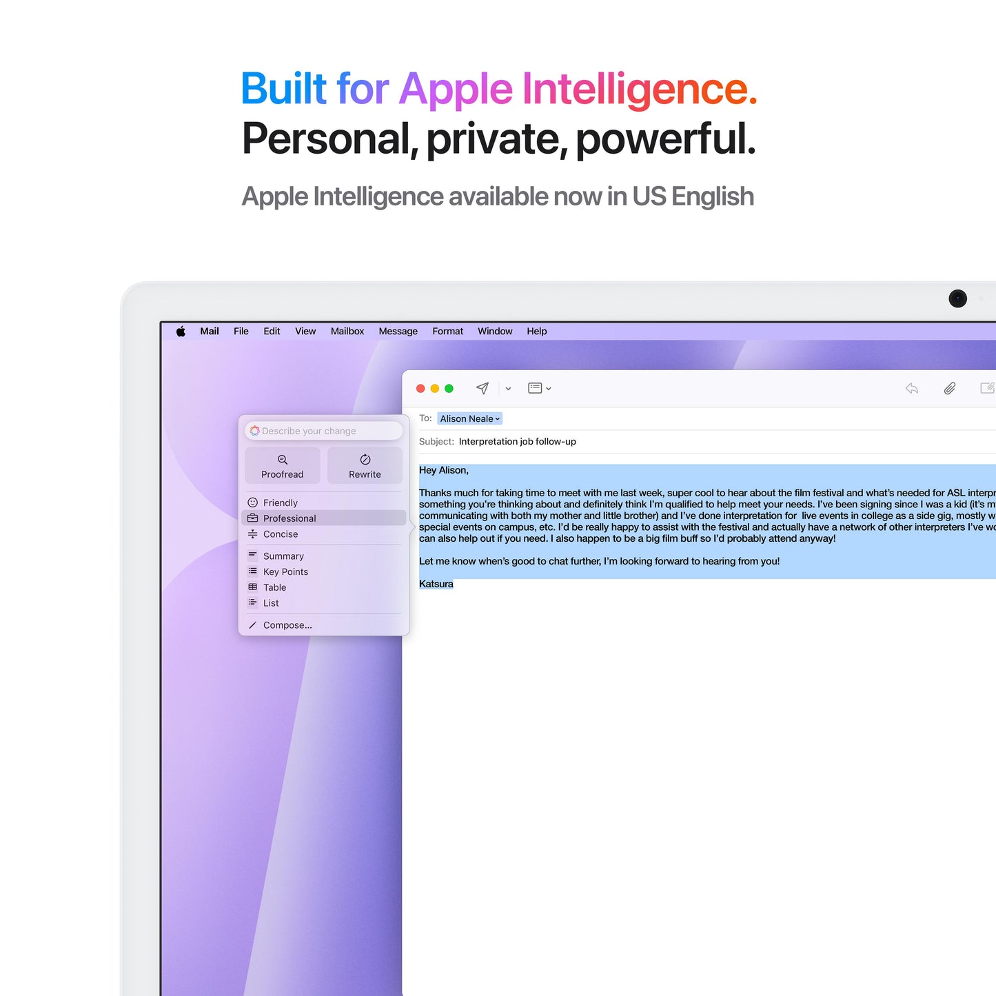 24-inch iMac with Retina 4.5K display: Apple M4 chip with 10-core CPU and 10-core GPU, 256GB SSD - Purple