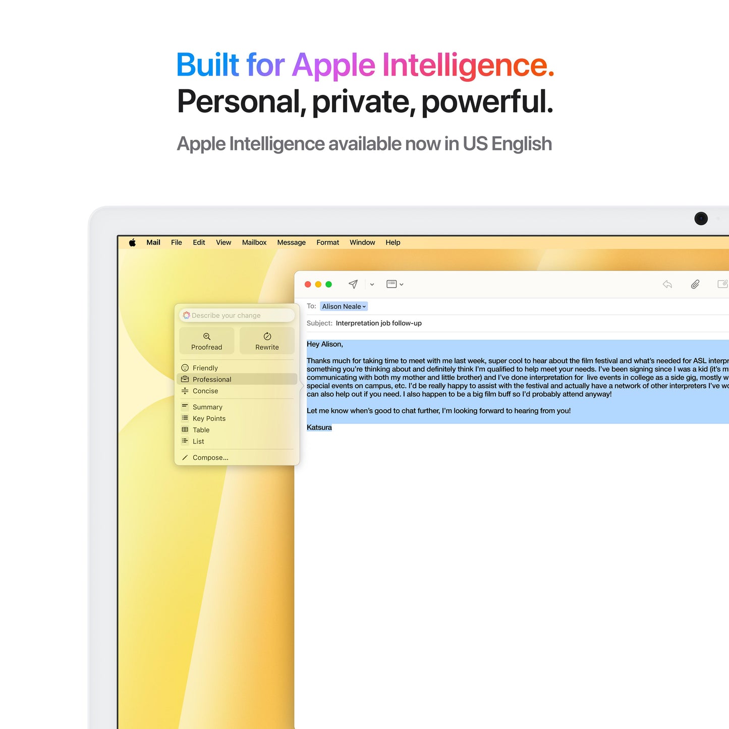 24-inch iMac with Retina 4.5K display: Apple M4 chip with 10-core CPU and 10-core GPU, 256GB SSD - Yellow
