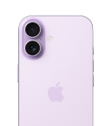 iPhone 17, back exterior, lavender color, Dual Fusion camera system at top left