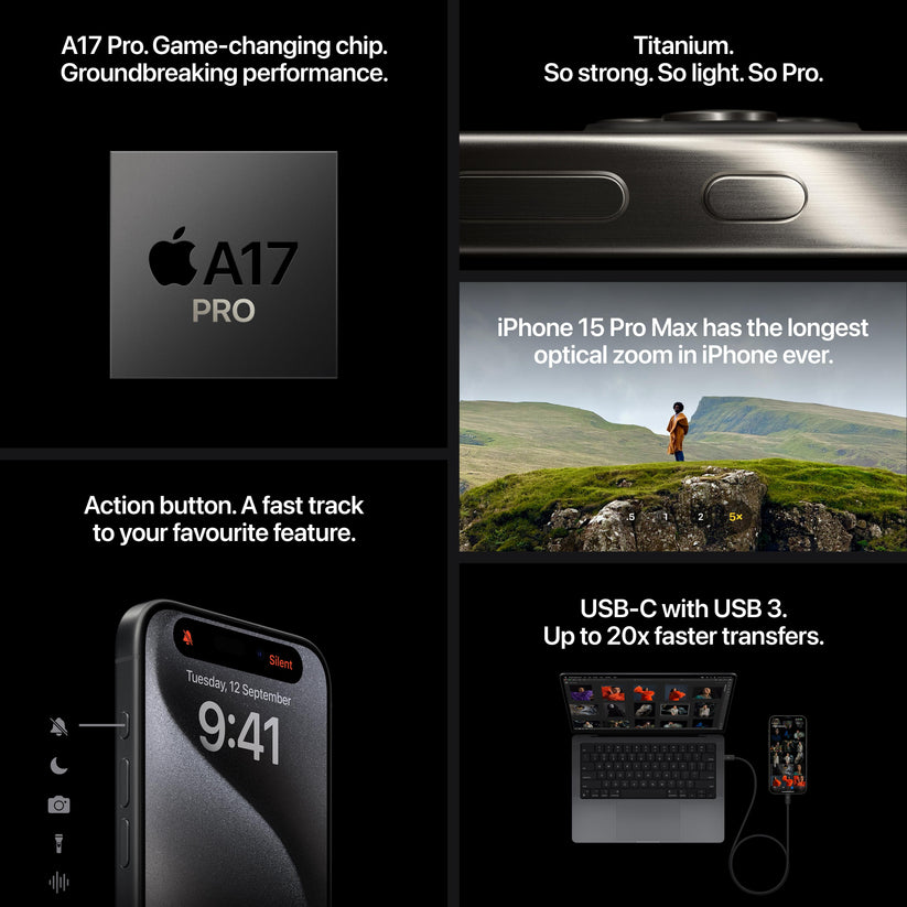 iPhone 15 Pro Max 512GB Natural Titanium – iPlanet APP Digital