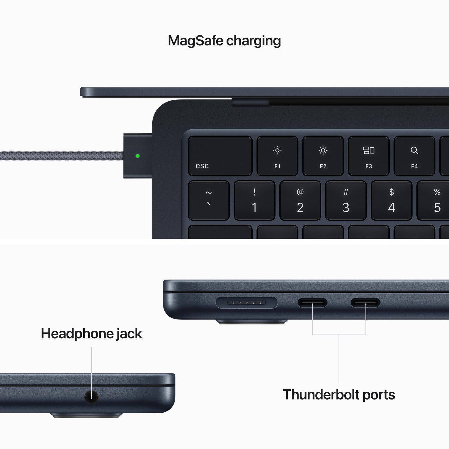 13-inch MacBook Air: Apple M2 chip with 8-core CPU and 10-core GPU, 512GB SSD - Midnight