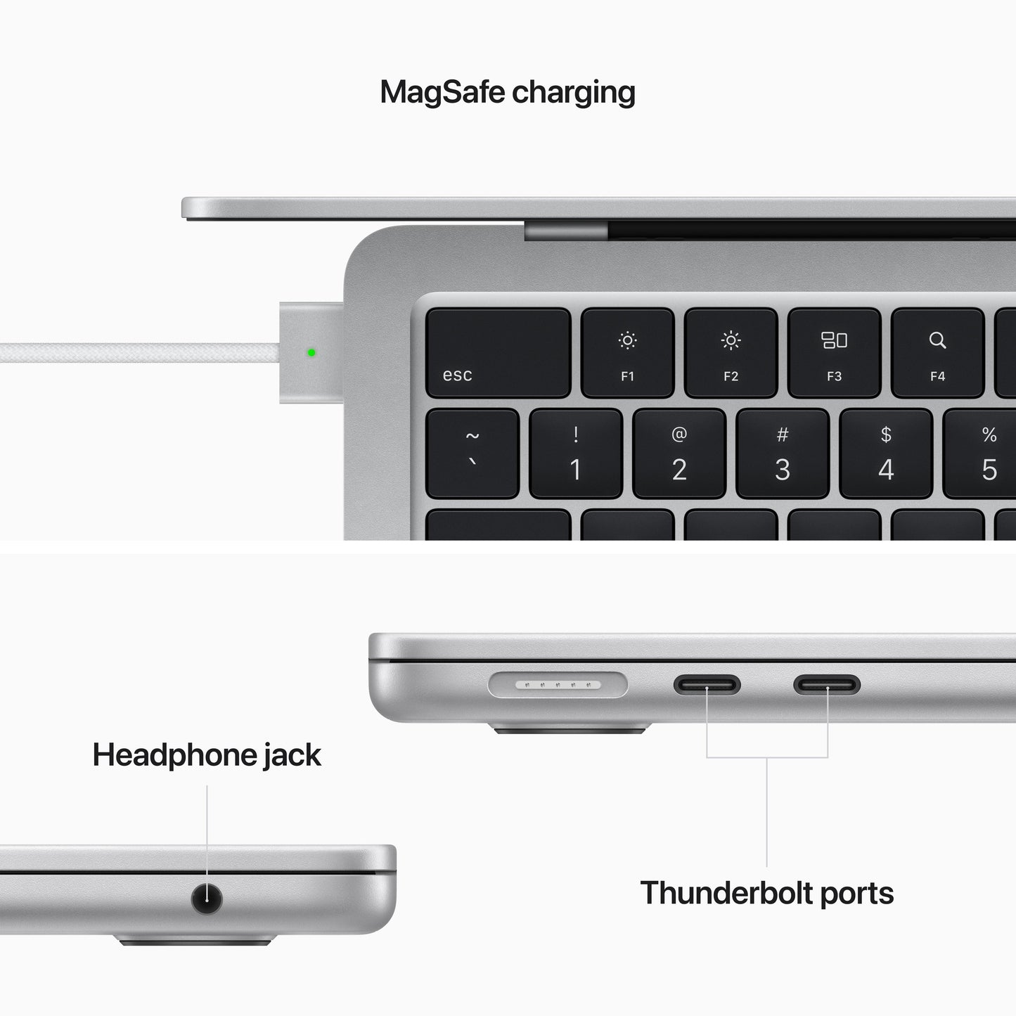 13-inch MacBook Air: Apple M2 chip with 8, core CPU and 8, core GPU, 256GB SSD - Silver