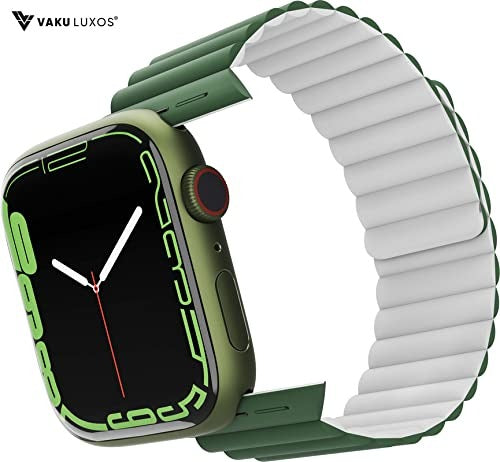 vaku-luxos®-stark-magnetic-self-adjusting-fit-silicon-watch-straps-for-45mm-42-44mm-green8905129016258