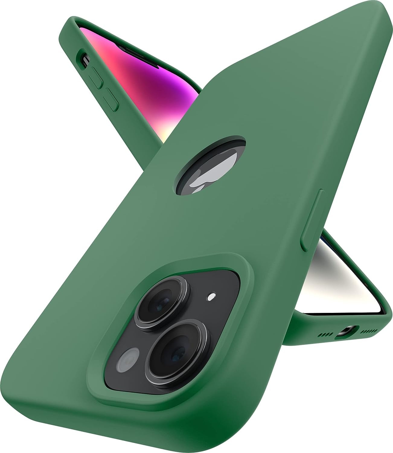 vaku-luxos®-liquid-silicon-logocut-case-for-iphone-14-plus-pine-green8905129022976