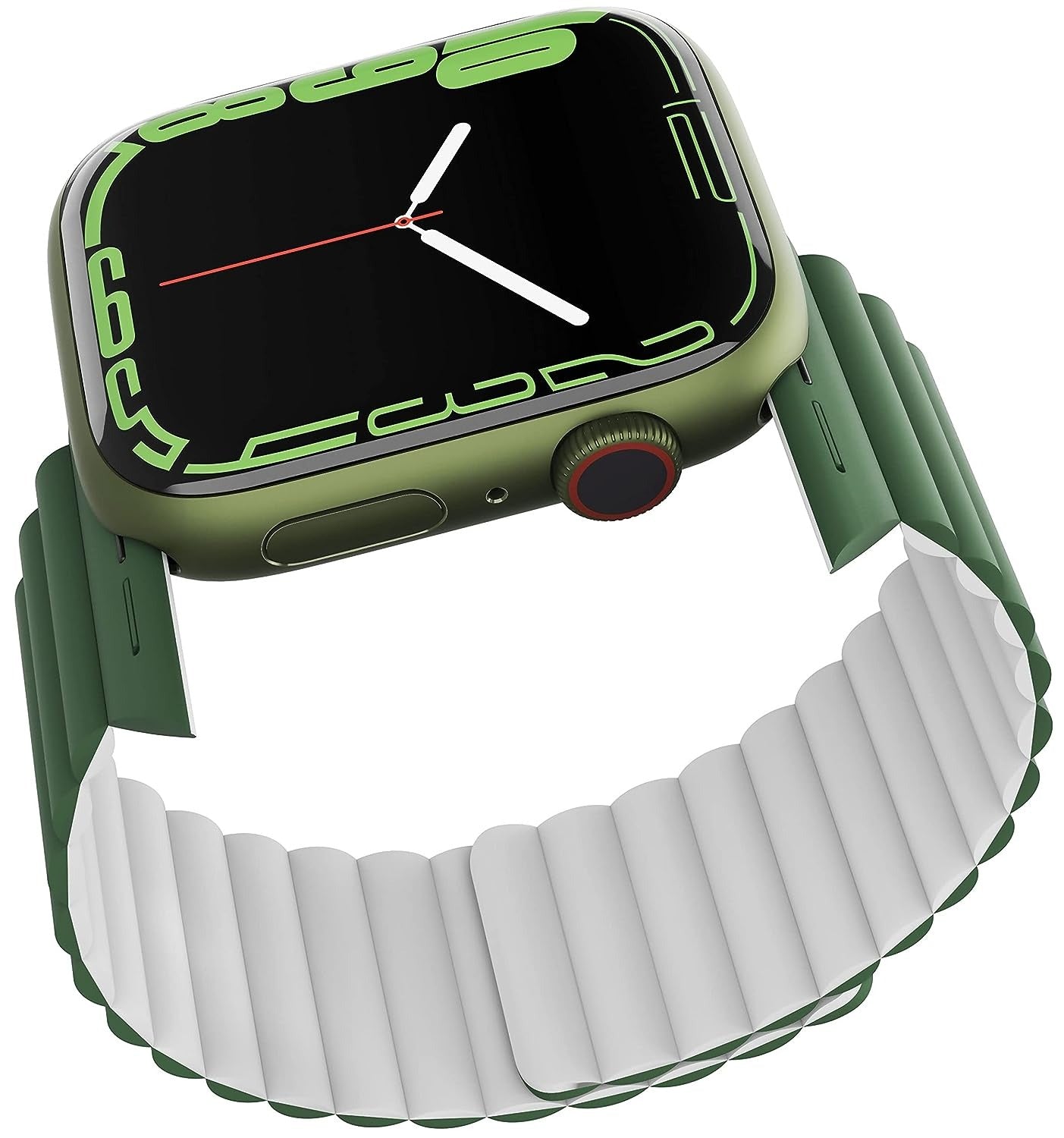 vaku-luxos®-stark-magnetic-self-adjusting-fit-silicon-watch-straps-for-45mm-42-44mm-green8905129016258