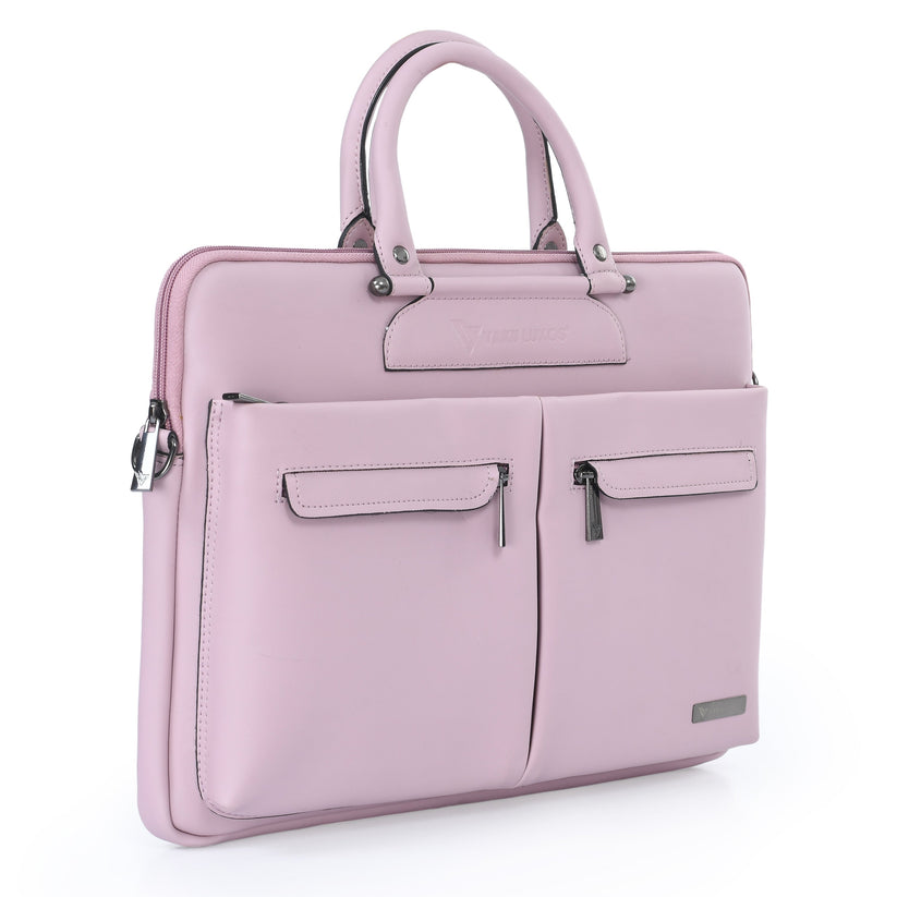 vaku-luxos®-marcella-with-2-front-zippered-pockets-sleeve-for-macbook-13-14-with-strap-highly-durable-pink8905129026219