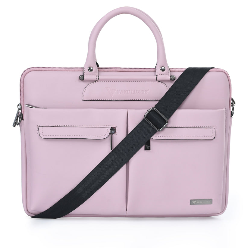 vaku-luxos®-marcella-with-2-front-zippered-pockets-sleeve-for-macbook-13-14-with-strap-highly-durable-pink8905129026219