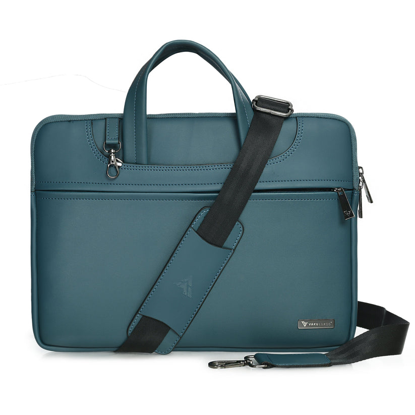 vaku-luxos®-da-italiano-refined-leather-sleeve-with-free-pouch-strap-highly-durable-compatilbe-for-macbook-14-peacock-blue8905129015190