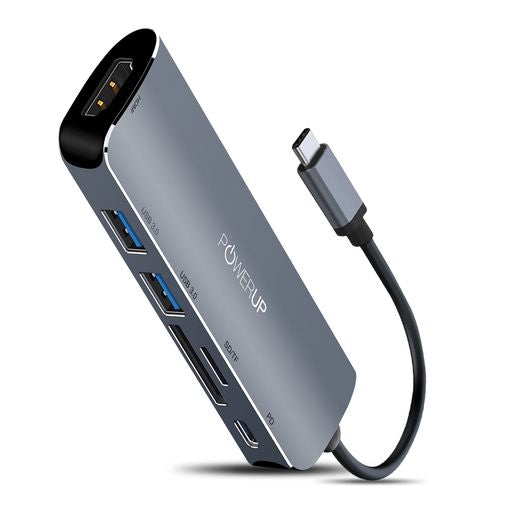 Powerup ELITE PLUS USB-C HUB 6IN1  (HDMI-LAN)