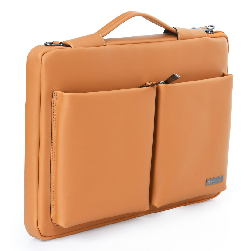 vaku-luxos®-mestella-series-for-macbook-14-refined-leather-sleeve-with-strap-highly-durable-mustard8905129026240